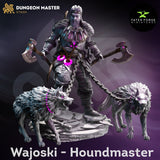 wajoshki - Houndmaster / Ranger / Hound master / Hero / DnD / DM Stash / 3D Print / 4K Mini / TableTop Miniature / 32mm / 75mm