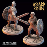 Shield Maiden Set 2 / Viking / Warrior / Pathfinder / DnD / D&D / Asgard Rising / 3D Print / 4K Mini / TableTop Miniature / RPG