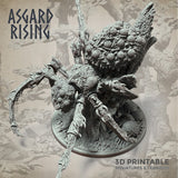 Nightmare Spider / Spider / Big Model / Monster / Pathfinder / DnD / D&D / Asgard Rising / 3D Print / 4K Mini / TableTop Miniature / RPG