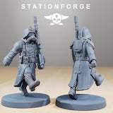 GrimGuard Marching / Guard / Imperial / Infantry / Sci Fi / Space / Table Top / Station Forge / 3D Print / 4K Mini / Wargaming / RPG